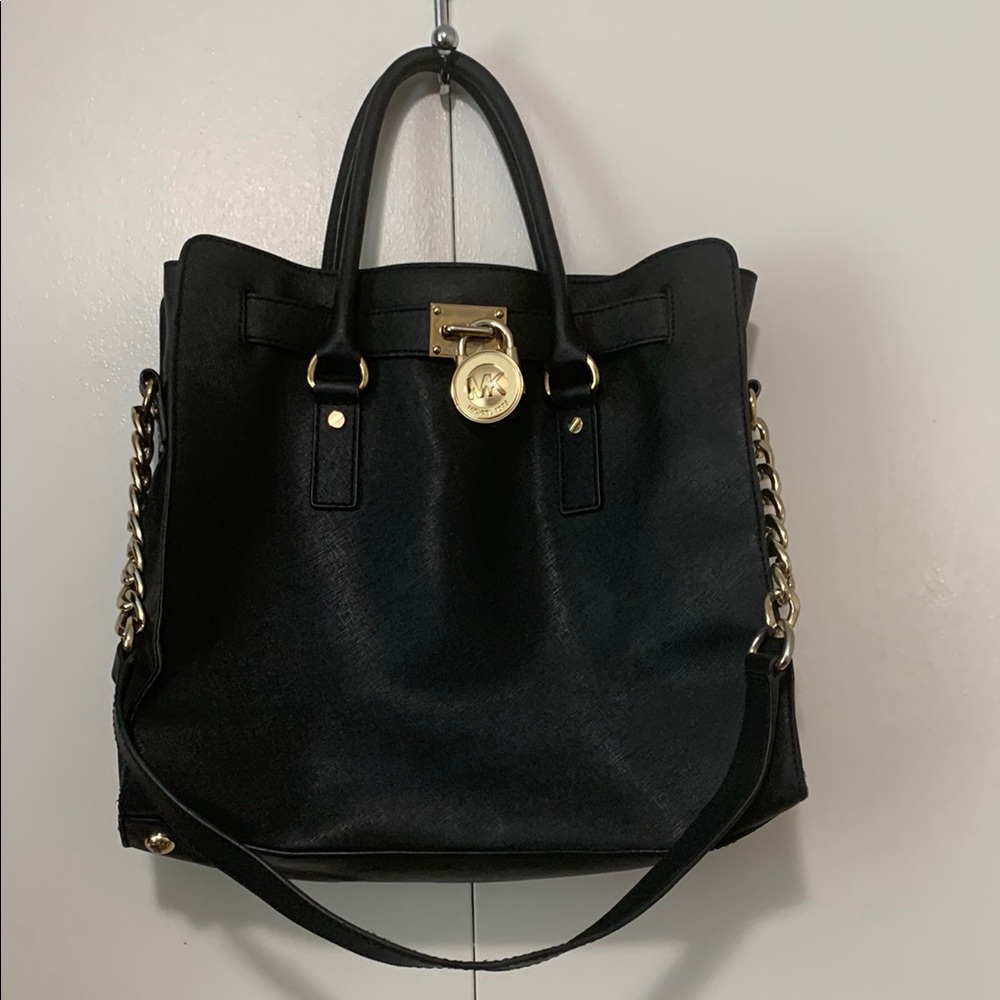 MICHAEL Michael Kors Black Hamilton Saffiano Leather Bag